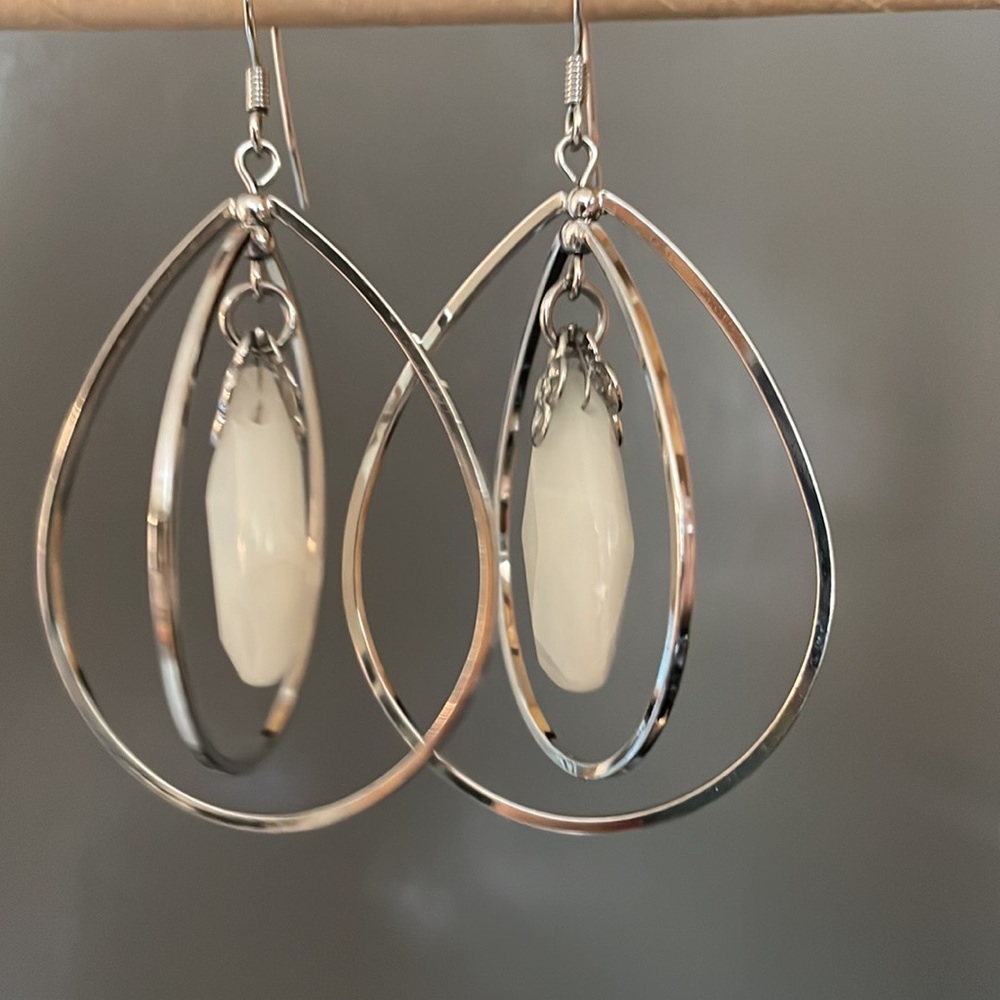 Quartz Teardrop earrings